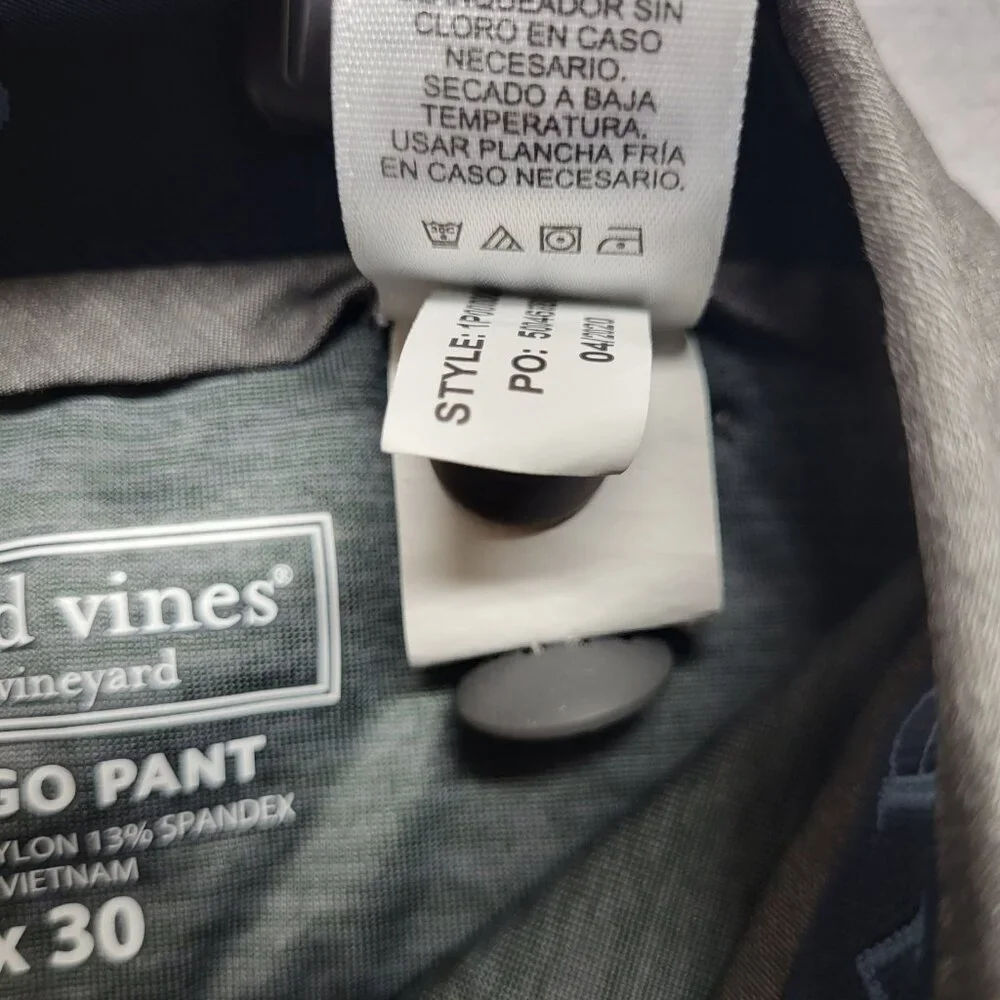 Vineyard Vines On The Go Pant Mens 28x29 Gray OTG Performance Stretch Casual